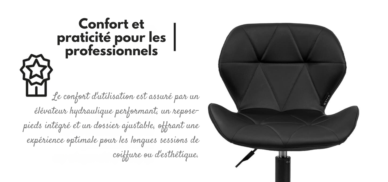 Tabouret Cosmétique Elegancia Noir